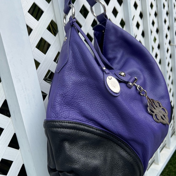 Pancaldi Italian Leather Handbag | Purple Statement | Luxe, Soft & Function - Picture 7 of 14